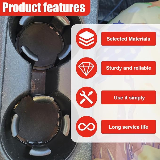 YoRise Car Cup Holder Expander, Automotive Drink Holder Adapter with Adaptive Clamping Arm, Universal Vehicle Cupholder Expander Accessories for Fixing Water Cups, Drinks (2PCS)