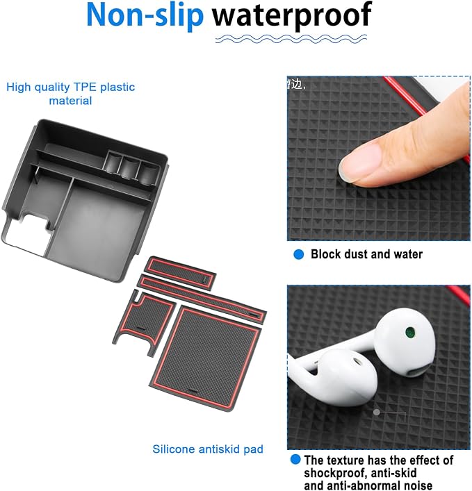 SHAOHAO 2 Pcs for 2025 2026 Nissan Frontier Center Console Organizer for 2022-2025 2026 Nissan Frontier Accessories (S/SV/Pro-X/Pro-4X/SL) Console Tray & Cup Holder Space Expand Armrest Box Organizer