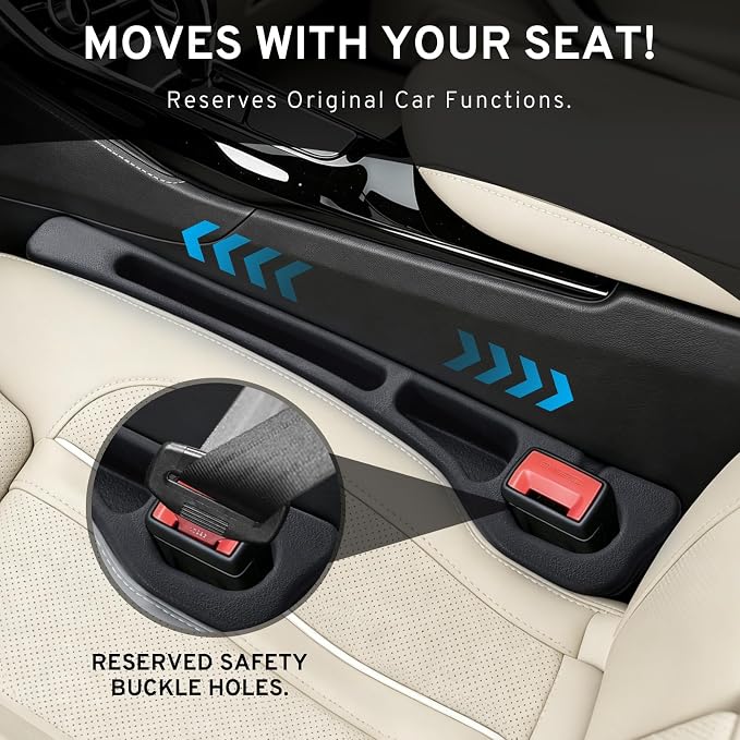 Car Seat Gap Filler Organizer for Lexus RX NX ES 350 250 ES350 is 250 350 2026-2025 2024-2000 Plug with Storage Slot Strip No-Drop Seat Side Gap with Phone Holder - 2 Pack