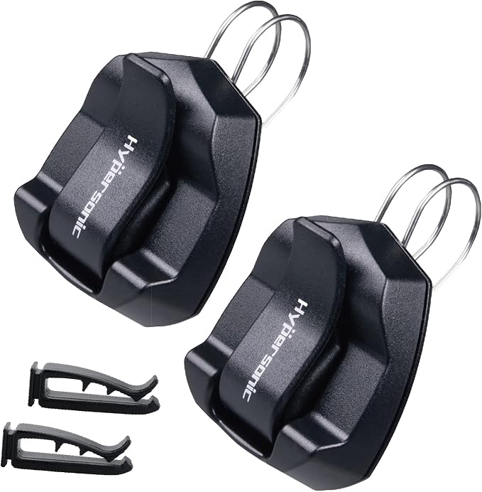 Hypersonic 2-Pack Sunglass Holder for Car Sun Visor, Air Vent Eyeglass Holder Clip Universal Durable Glasses Mount Car Mask Hanger Hook