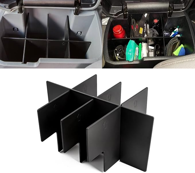 x xotic tech Interior Center Console Armrest Box Storage Container Holder Tray Organizer Divider, Compatible with Toyota Tacoma 2005-2015