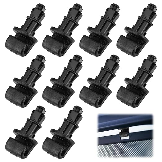 10 Pack Sunshade Hook Clips Replacement, Sun Shade Holder Compatible with 2005-2010 Select Model Sliding Door, Sunshade Clip Kit for Rear Side Windows, #83-715-SHJ-A21ZA 83715-SHJ-A21ZA