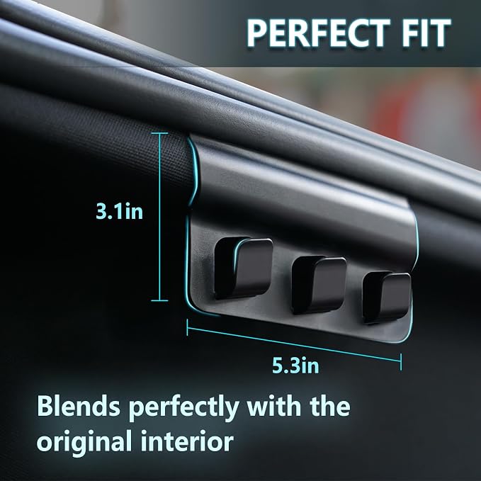 Upgraded Rear Trunk Grocery Bag Hook for 2025-2026 Tesla Model Y Juniper, High-Strength ABS Trunk Organizer Hook, Interior Accessories (Set of 2)