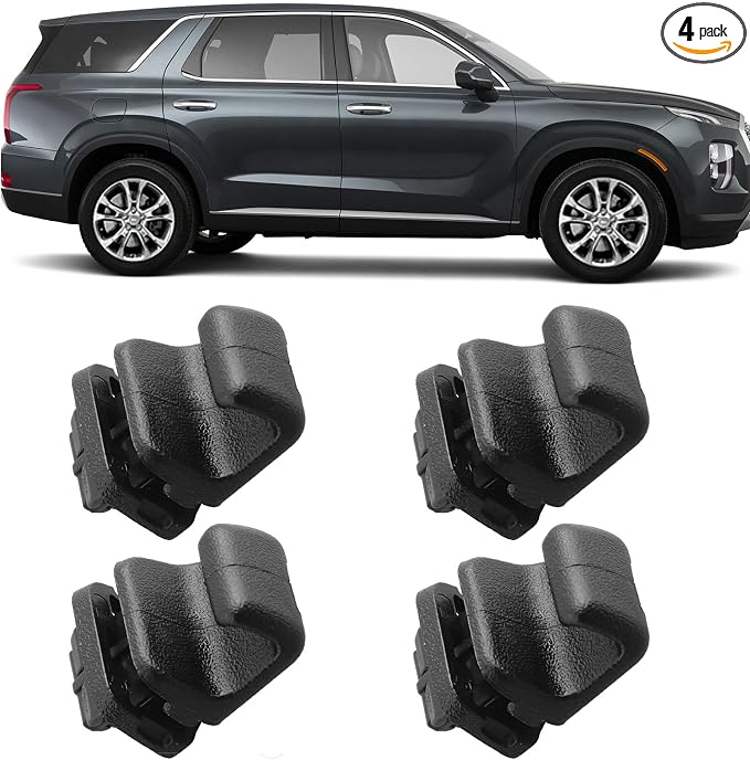 4pcs Rear Door Curtain Hook Fit for Hyundai Palisade 2020-2024 Interior Sun Shade Blind Curtain Hook Replacement 83917S8000CA 83917S8000 Interior Sun Shade Blind Curtain Hook