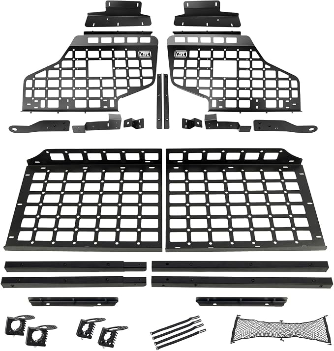 HIGH FLYING for Toyota Prado LC150/Lexus GX460 Car Molle Panels Storage Modular System Trunk Shelf Organizer Rear Cargo Racks