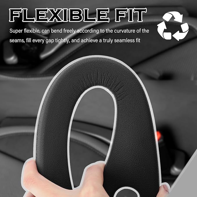 2026 New Car Seat Gap Filler,2PCS Soft Seat Gap Filler Strip for Block Items Slipping into Gaps,Universal Car Seats Gaps Plug Cars Interior Accessories for Cars SUVs