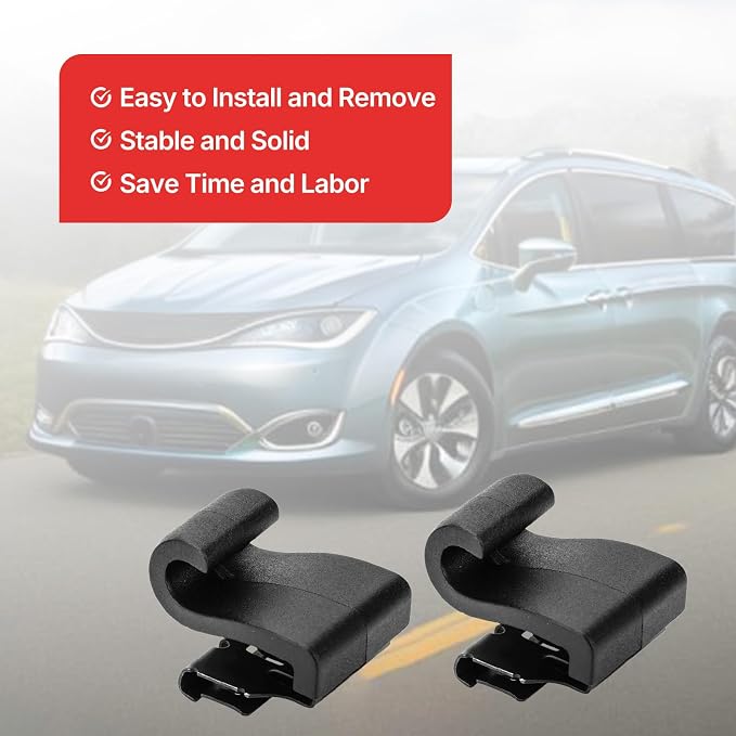 5XR76DX9AA Window Shade Hook/Door Sun Shade Hook Clips for 2017-2022 Chrysler Pacifica / 2020-2022 Chrysler Voyager Replace# 5XR76DX9AA (Pack of 2)