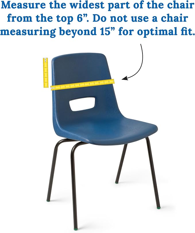 Carson Dellosa 6-Pack Blue and Red Chairback Buddy Pocket Chart Set, 15" x 19" Back of Chair School Supplies Pocket Organizer With Name Tag and 6 Chair Pockets for Classrooms, Classroom Organization
