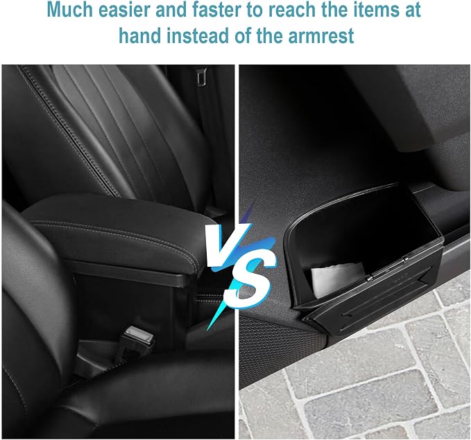 CDEFG 2Pcs for 2026 Toyota RAV4 Center Console Organizer Door Handle Pockets Trash Can Storage Box for 2026 Toyota RAV4 (LE/SE/XLE Premium/Woodland/XSE/Limited) Accessories Front-Door Storage Holder