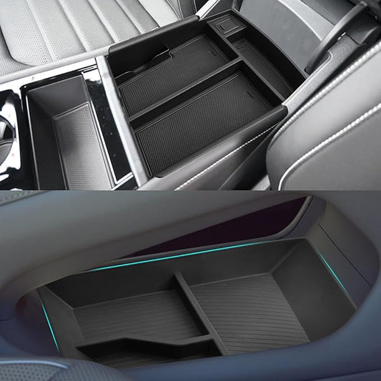 SHAOHAO for 2026 Volkswagen Atlas Under Console Organizer for 2024 2025 2026 Volkswagen Atlas Accessories (SE/SE with Tech/SEL/SEL R-Line/SEL Premium R-Line) Lowe Organizer Tray Easy Removal