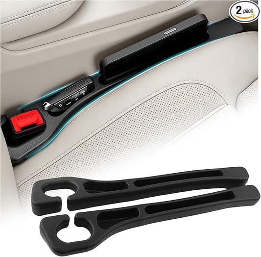 2PCS Car Seat Gap Filler Organizer,2026 Upgraded Car Seat Gap Plug with Storage Slot & Phone Holder,Portable Between Seats Cars Gaps Filler for Seats Gaps 1.1"-1.4" Wide