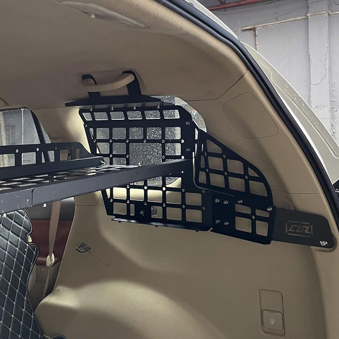 HIGH FLYING for Toyota Prado LC150/Lexus GX460 Car Molle Panels Storage Modular System Trunk Shelf Organizer Rear Cargo Racks (Install requires Side Panels)