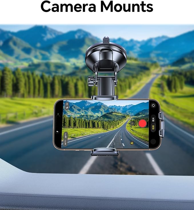 Romuto Phone Holders for Your Car Phone Holder Mount【2026 Strongest Suction】 Cell Phone Mount for Car Dash Windshield Vent Automobile Accessory Car Dashboard Sticky Pad Truck Stand for iPhone Samsung