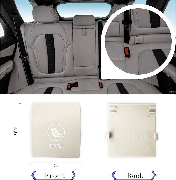 for BMW X5 G05 Child Seat Anchor Cover,ISOFIX Cover Rear Seat Anchor Cover Replacement for BMW X5 G05 2019-2025 52207499786 Beige 1pcs