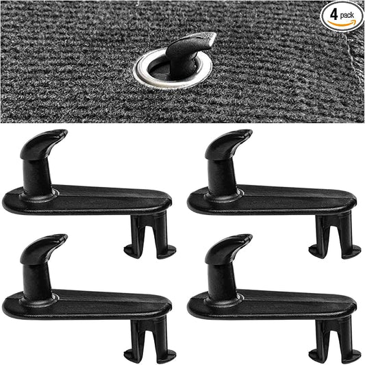 4 PCS Car Floor Mat Clips, Carpet Fixing Buckle Replacement #08210-00820 08211-00720, Multipurpose Locking Clamps Auto Cargo Mat Fixing Hooks, Interior Car Accessories