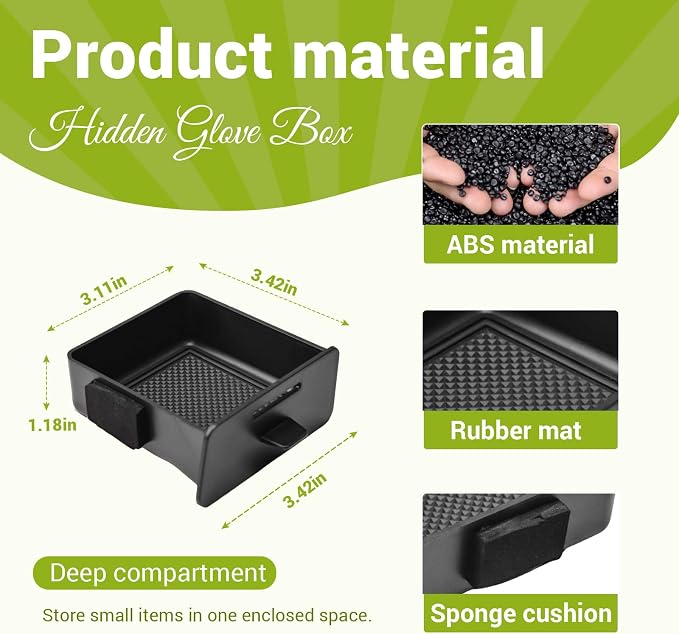 HGWEI Center Console Organizer Compatible with Honda Pilot 2023-2026 and Passport 2026 Interior Accessories, Hidden Glove Box Middle Armrest Drawer Storage Tray for Small Items (Not for Ridgeline)
