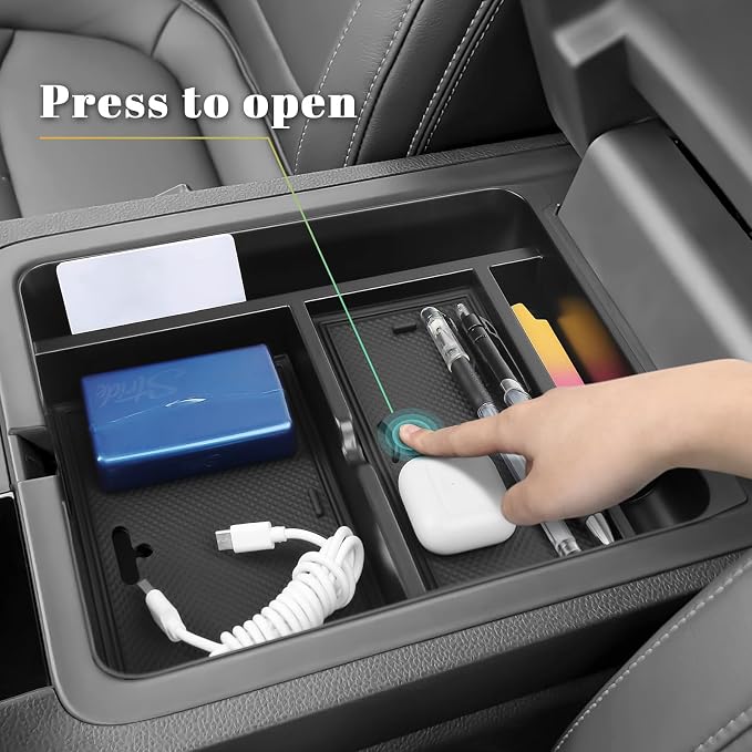 3PCS Center Console Organizer Compatible with Honda 2023-2025 2026 Pilot & 2024-2026 Passport & 2024 2025 Ridgeline Accessories Armrest Divider Hidden Box Organizer