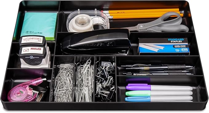 Ernst 10 Compartment Drawer Organizer: Heavy Duty Stackable Tray for Garage Tool Organization - Low-Profile Toolbox Storage - Bolts, Tools, Parts, Easy to Clean – High Visibility - Made in the USA