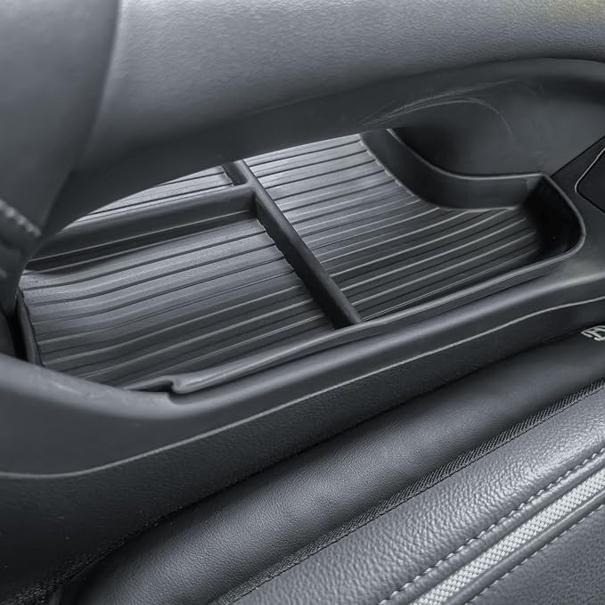 HGWEI Center Console Organizer Compatible with Honda HRV 2023 2024 2025 2026 2027 Interior Accessories, Lower Armrest Storage Box Insert Tray Floor Compartment Holder Black Trim