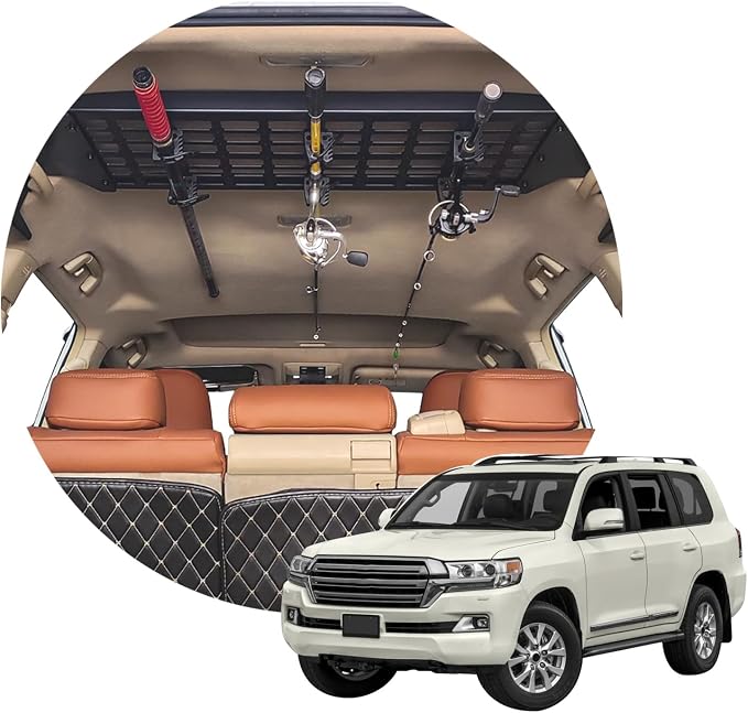 HIGH FLYING for Toyota Prado LC150/Lexus GX460 Car Molle Panels Storage Modular System Trunk Shelf Organizer Rear Cargo Racks (Roof Panel)