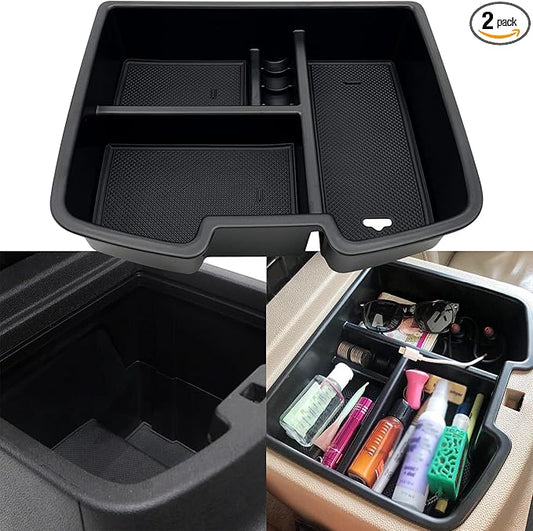 Center Console Organizer Tray Compatible with 2007-2014 GMC Sierra Chevy Silverado Tahoe Yukon Suburban - Accessories Replaces 19166288