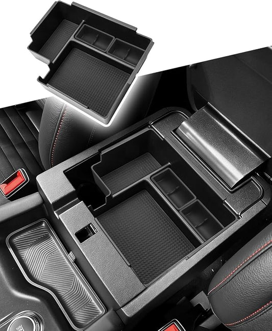 CDEFG for 2025 2026 Ford Explorer Center Console Organizer Tray - Armrest Storage Middle Insert - 2025 2026 Explorer (Active, ST-Line, Platinum and ST) Interior Accessories with Coin Box