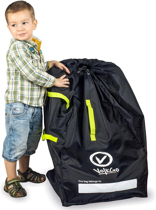 V VOLKGO Car Seat Travel Bag For Airplane with Carrying Straps, Gate Check Bag, Car Seat Bags for Air Travel Carseat Travel Cover, Carseat Travel Bag Cover for Airplane Travel