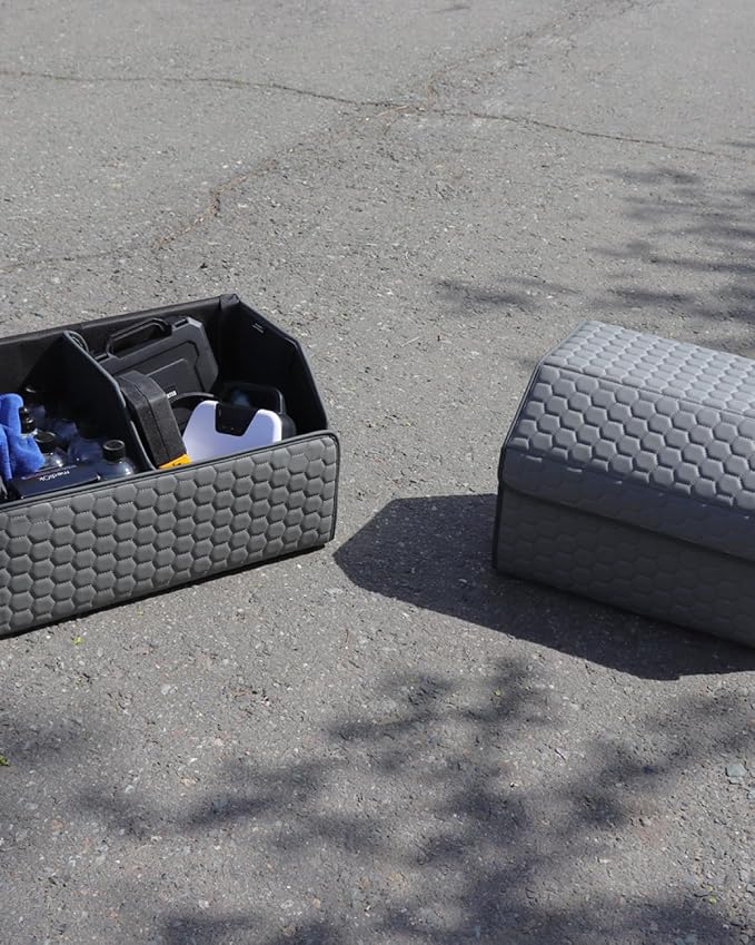Owleys Car Tote Bundle - Trunk Organizer Set - Gray Interior Accessories (Gray 21.6" + 17.7")