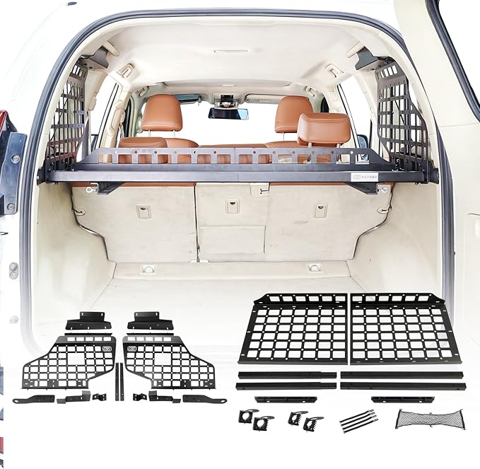 HIGH FLYING for Toyota Prado LC150/Lexus GX460 Car Molle Panels Storage Modular System Trunk Shelf Organizer Rear Cargo Racks