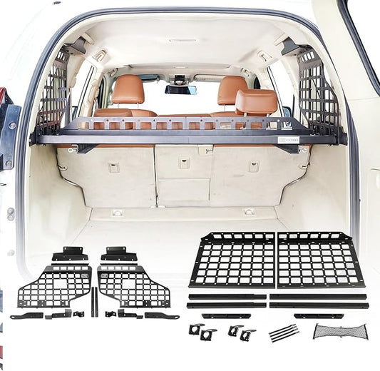 HIGH FLYING for Toyota Prado LC150/Lexus GX460 Car Molle Panels Storage Modular System Trunk Shelf Organizer Rear Cargo Racks