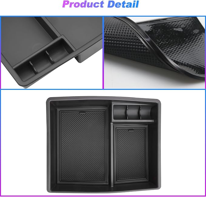 SXCY for 2024 2025 2026 Toyota Tacoma Center Console Organizer for 2024 2025 2026 Toyota Tacoma Accessories Console Tray 2024-2026 Tacoma Console Organizer 2024-2026 Tacoma Limited Accessories Black