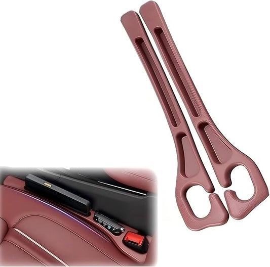 Car Seats Gap Filler Dual-Slot Car Seat Gap Organizer – with Belt Slot, Anti-Drop Gap Filler for Cars & SUVs – No More Lost Items, All Within Reach (2PCS)