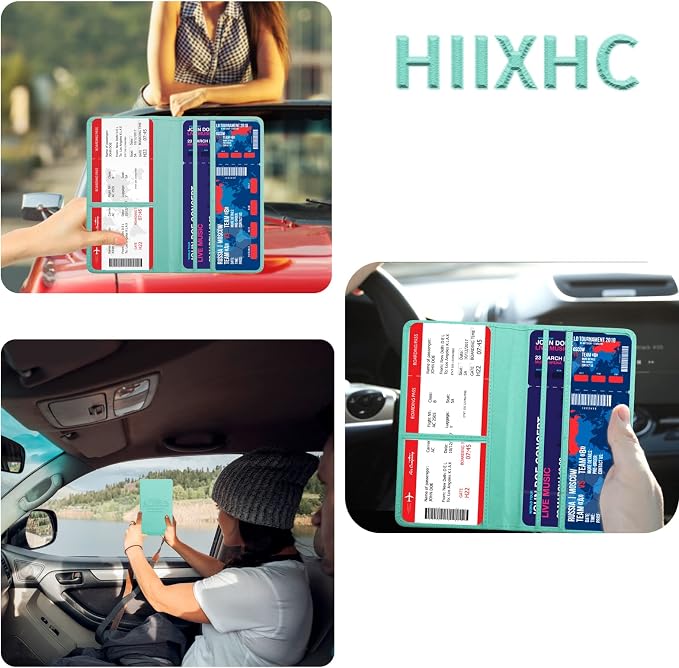 Car Registration and Insurance Card Holder - Leather Vehicle Glove Box Automobile Documents Paperwork Wallet Case Organizer for ID, Driver's License, Key Contact Information Cards - Men&Women