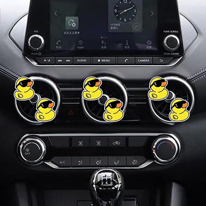 6 Pcs Rubber Duck Ducky Air Vent Clips - Yellow Duck Air Fresheners, Vent Clips, Funny Car Decor, Cute Car Accessories