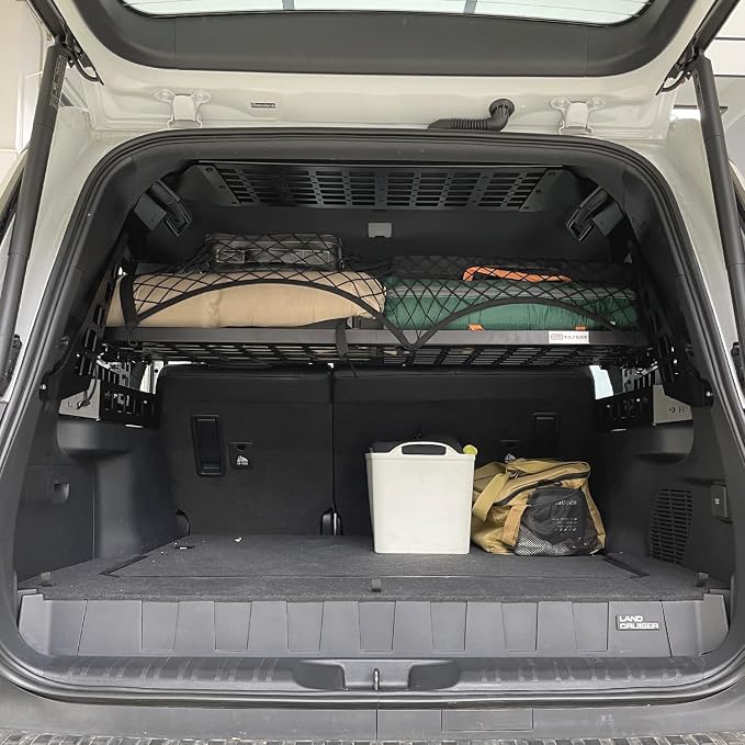 HIGH FLYING for Toyota Prado J150/Lexus GX460 Car Molle Panels Storage Modular System Trunk Shelf Organizer Rear Cargo Racks (Accessories C)