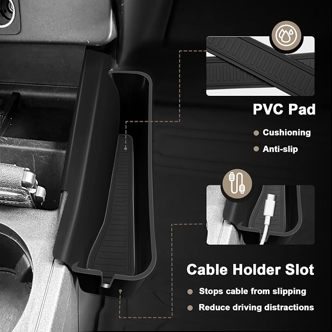 Muslogy for 2022 2023 2024 2025 2026 Maverick Center Console Shifter Storage Box ABS Material Console Side Organizer Left & Right 2PCS Set Compatible with Ford Maverick 2022-2026