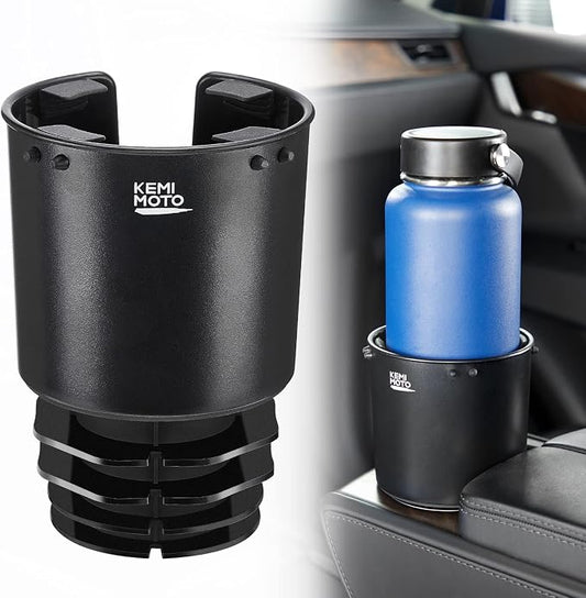 KEMIMOTO Universal Cup Holder Expander Compatible with Hydro Flask, Yeti, 18-40oz 3.0in-3.8in Diameter Bottles - fit 3.2in Diameter Cup Holder for Car, RV, Truck, UTV, Golf Cart