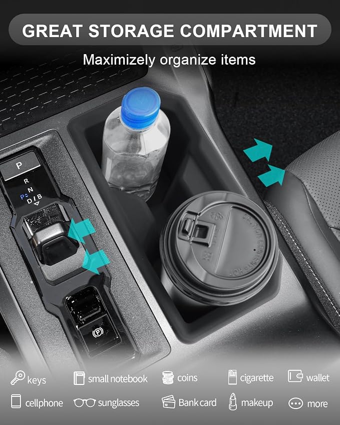 CDEFG for 2026 Toyota RAV4 Center Console Organizer for 2026 Toyota RAV4 Accessories Middle Console Organizer Armrest Storage Box (Cup Holder)