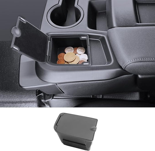 for Center Console Organizer Tray Coin Box Non-Dropping Design Compatible with 2019-2026 Silverado&Sierra 1500& 2020-2026 Silverado&Sierra 2500HD 3500HD (Split-Bench Folding Seat) ABS Materials