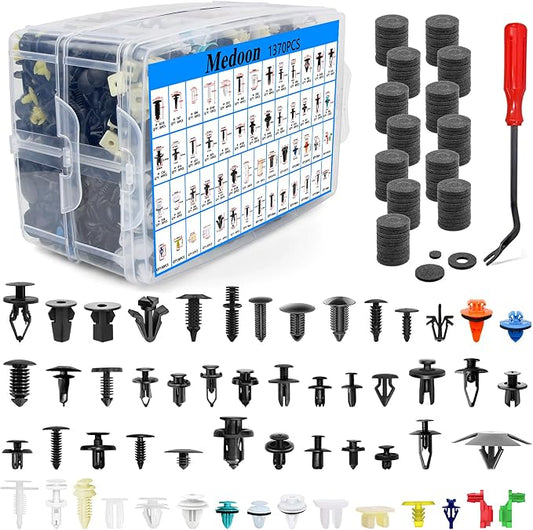 Car Retainer Clips 1501 PCS, 55 Sizes Car Panel Trim Clips Kits, Auto Push Fasteners for Ford GM Toyota Honda Chrysler BMW Benz Nissan Subaru Mazda Chevy GMC