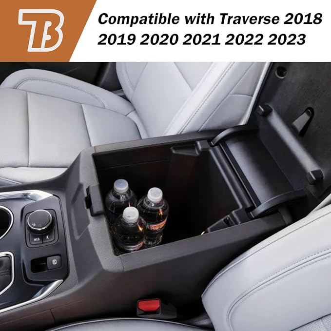 Center Console Organizer Compatible with Chevy Traverse 2018 2019 2020 2021 2022 2023 Accessories, Armrest Insert Tray Secondary Storage Box ABS, Black | Armrest Insert Tray, Secondary Storage Box, ABS Material, Compatible with 2018 2019 2020 2021 2022...