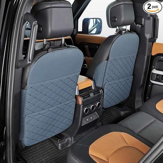 TAIKOO Seat Back Protector,Shields Seat Backs From Kicks and Adds Storage | Keeps seat backs looking new for a long time. Easy to install and clean. 2-piece set