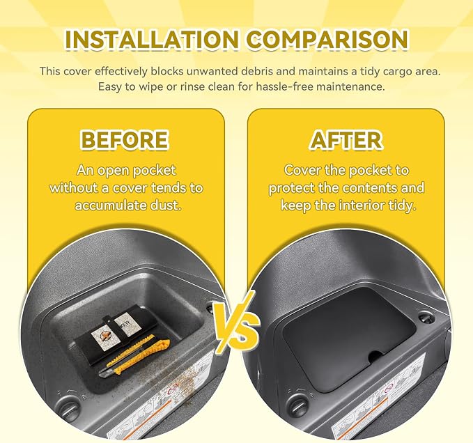 Rear Trunk Side Storage Lid Compatible with 2023 2024 2025 Honda Pilot Accessories 7 & 8 Seat Models ONLY, Trunk Organizer Left Driver Side Pocket Cover Hidden Compartment, Durable ABS
