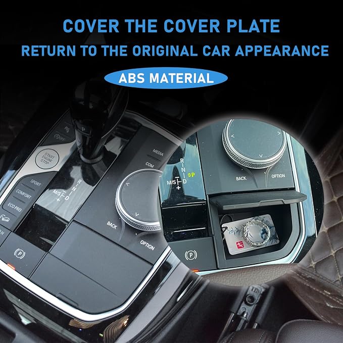 Center Console Organizer for BMW X3 iX3 X4 Accessories,Car Hidden Storage Box for BMW X3 X4 M2 M3 i3 M4 2019-2023 ABS Center Console Organizer Storage Box M3 328i 330i