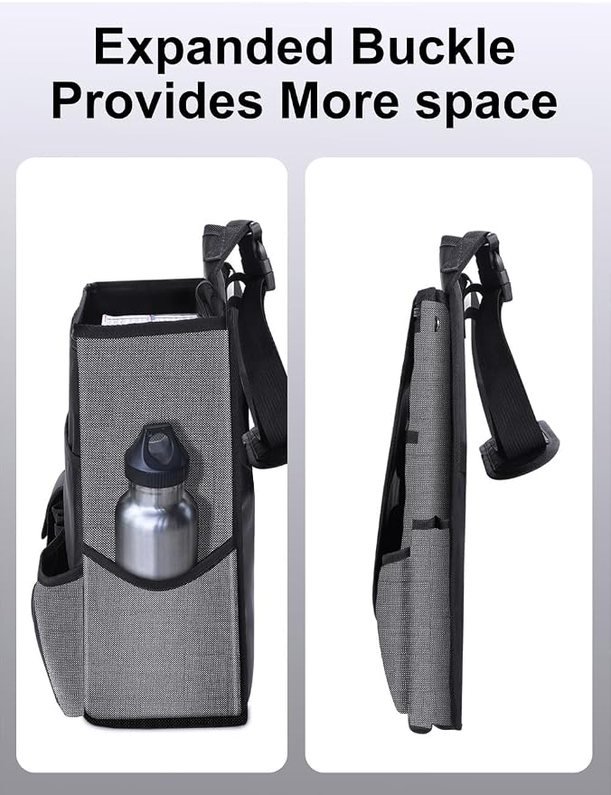 Smof Car Organizer for Front Seat, Passenger Seat, Backseat - Hanging Car Seat Storage Organizer,Multiple Pockets Car Seat Organizer with Separately Pokect for Laptop, Cup Holde & Travel Accessories