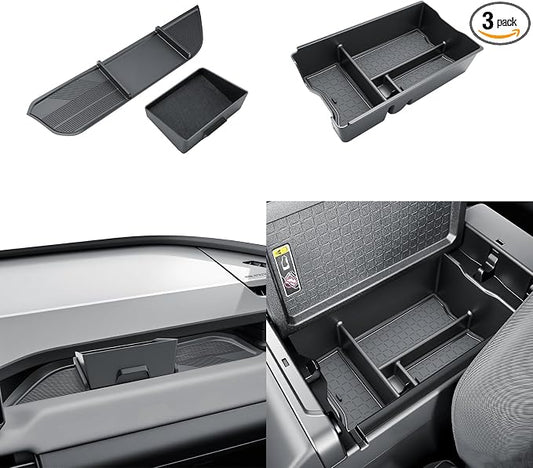 SKTU (3PCS 2026 RAV4 Center Console Organizer for 2026+ Toyota RAV4 (LE/SE/XLE Premium/Woodland/XSE/Limited) Console Tray & Co-Pilot Console Tray & ABS Drawer Storage Box 2026 RAV4 Accessories