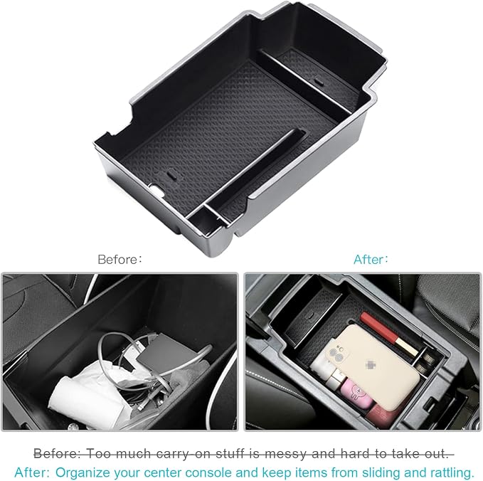 CDEFG Center Console Accessory Organizer for 2019-2025 2026 Chevy Blazer ABS Material Armrest Box Insert Tray 2019-2025 2026 Chevy Blazer Accessories (NOT for Blazer EV)