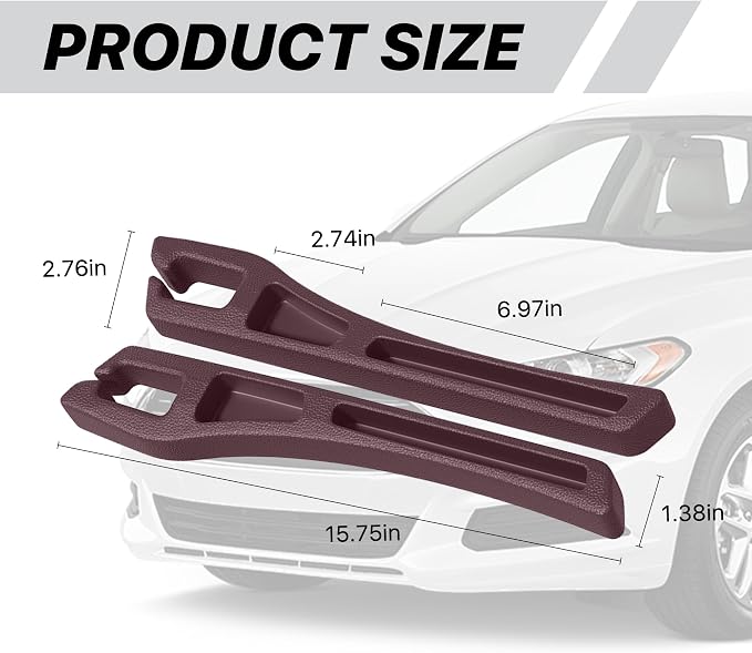 Car Seat Gap Filler Organizer, 2PCS Multifunctional Vehicle Fill Gap Blocker with Storage Slot Between Seat & Console, Anti-Drop Auto Interior Organization, Universal for SUV Truck Sedan(Red)