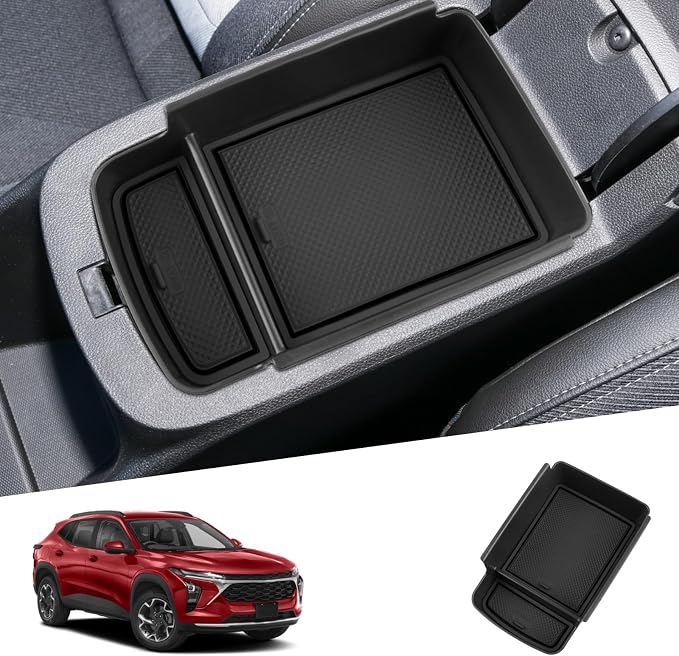 SHAOHAO 2025 2026 Chevy Trax Center Console Organizer Tray Compatible with 2024 2025 2026 Chevy Trax Accessories (LS/1RS/LT/2RS/ACTIV) Armrest Storage Box Organizer 2024 2025 2026 Trax Insert Tray