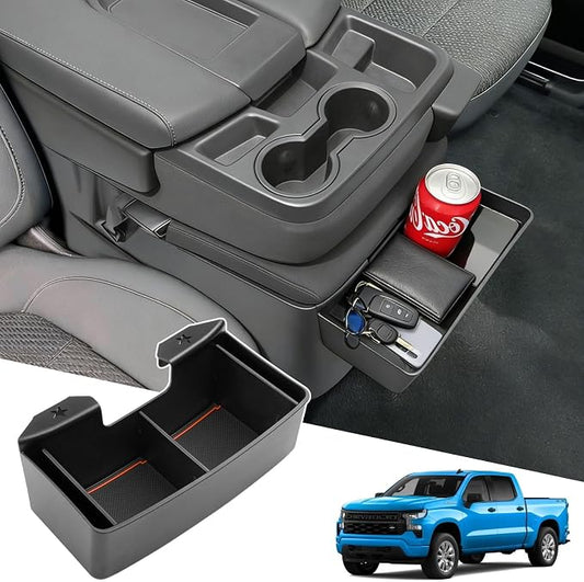 Floor Console Hanging Organizer with Divider for 2019-2026 Chevy Silverado/GMC Sierra 1500&2020-2026 Chevrolet Silverado/Sierra 2500HD 3500HD Jump Seat Accessories Fit Only Split-Bench Folding Seat